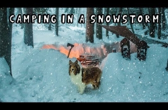 Wintercamping im Schneesturm mit meinem Hund